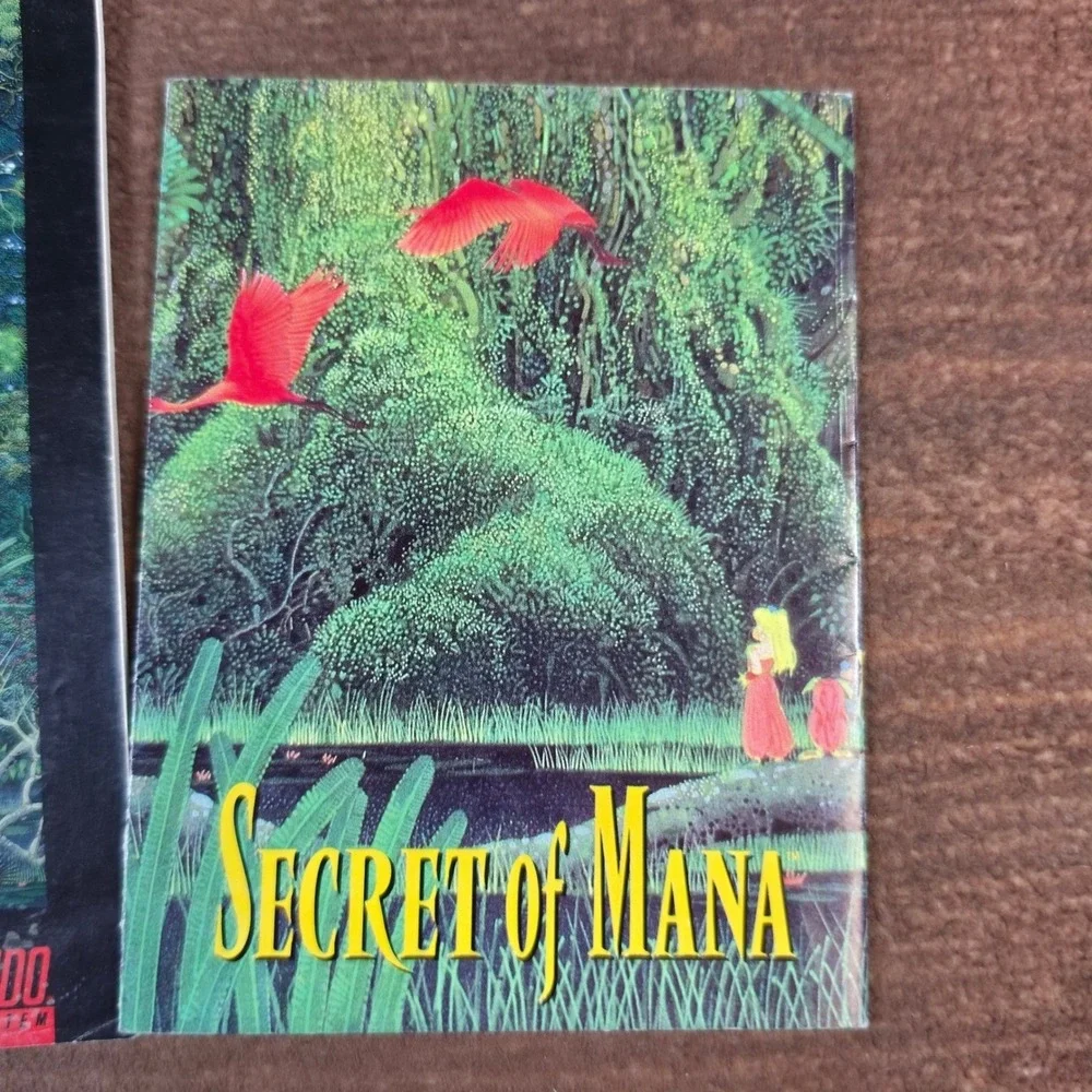 Squaresoft Secret of Mana SNES OS One Size Multi Good Manual and Map Poster
